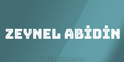 ZEYNEL ABİDİN